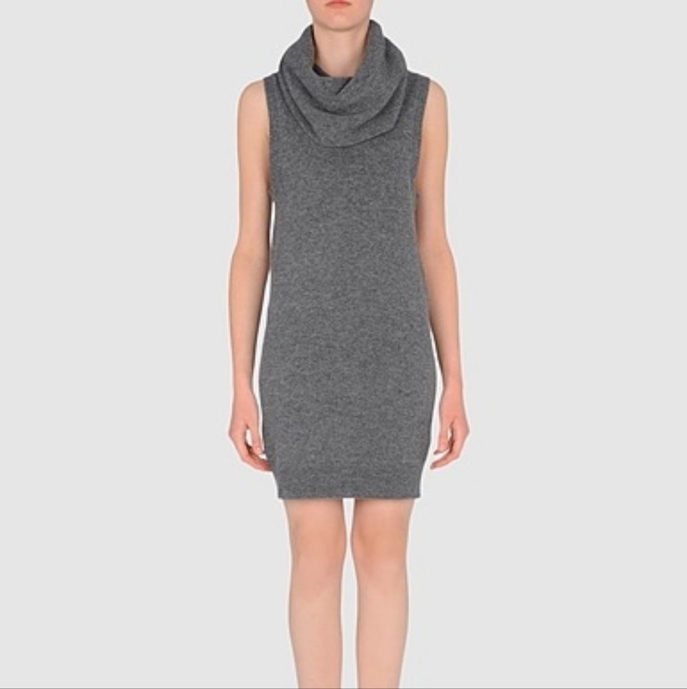 Gray Sleeveless Mini Dress